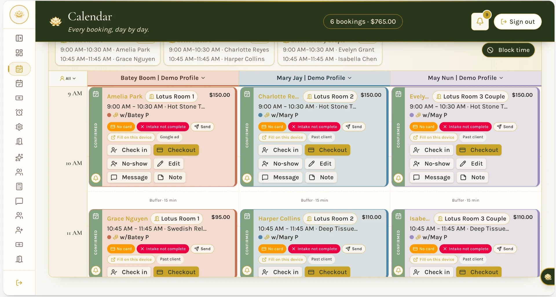 Book CRM product preview with sample data